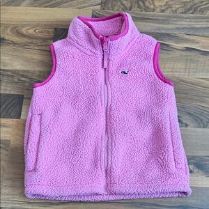 Vineyard Vines Kids Fleece Vest in Pink